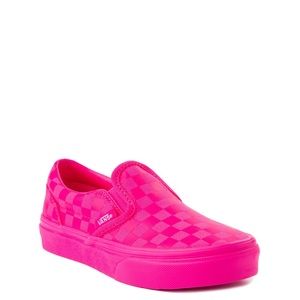 Slip on bright pink vans